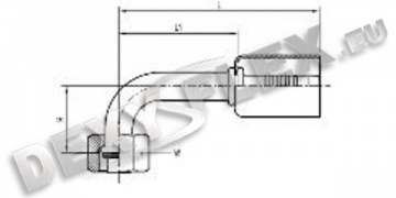 Fittings / Fittings for auto A/C / Female o-ring 90° Fittings / Fittings for auto A/C / Female o-ring 90°