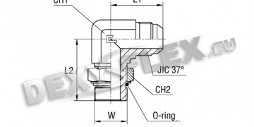 Products / Pipe fittings / SAE J514 stainless / Adjustable male stud elbow with O-ring thread UNF/UN - 2A standard body | stainless Products / Pipe fittings / SAE J514 stainless / Adjustable male stud elbow with O-ring thread UNF/UN - 2A standard body | stainless