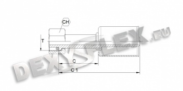 Fittings / Fittings for auto A/C / AL female straight fitting with O-ring Fittings / Fittings for auto A/C / AL female straight fitting with O-ring