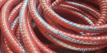 HOSES / Rubber hoses / Food hoses / Suction and delivery hose for suction and transport of high-alcohol beverages with up to 96° alcohol content, fatty and non-fatty foods, milk, wine, beer, juices, mineral water, chemicals, conventional detergents, disinfectants, fluids up to +120˚C, steam HOSES / Rubber hoses / Food hoses / Suction and delivery hose for suction and transport of high-alcohol beverages with up to 96° alcohol content, fatty and non-fatty foods, milk, wine, beer, juices, mineral water, chemicals, conventional detergents, disinfectants, fluids up to +120˚C, steam