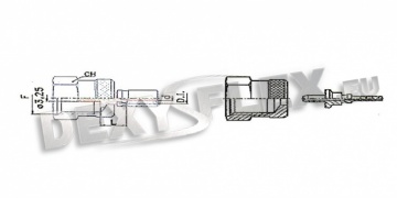 Fittings / Micro fittings / Metric swivel female connecting testing fitting Fittings / Micro fittings / Metric swivel female connecting testing fitting