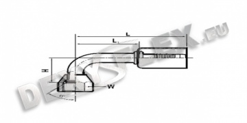 Fittings / Fittings for auto A/C / Fitting AL conical 90˚ Fittings / Fittings for auto A/C / Fitting AL conical 90˚