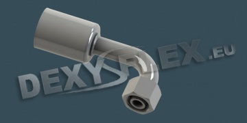 Fittings / Fittings for auto A/C / AL female 90˚ elbow fitting with O-ring Fittings / Fittings for auto A/C / AL female 90˚ elbow fitting with O-ring